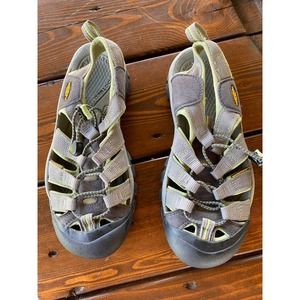 KEEN Newport H2 Womens Size 7 Waterproof Sport Hiking Sandals Gray Green